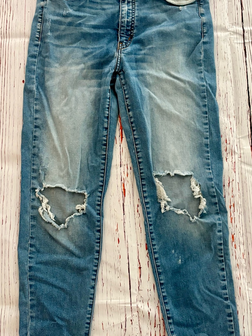 KanCan Washed Light Blue Ripped Skinny Jeans